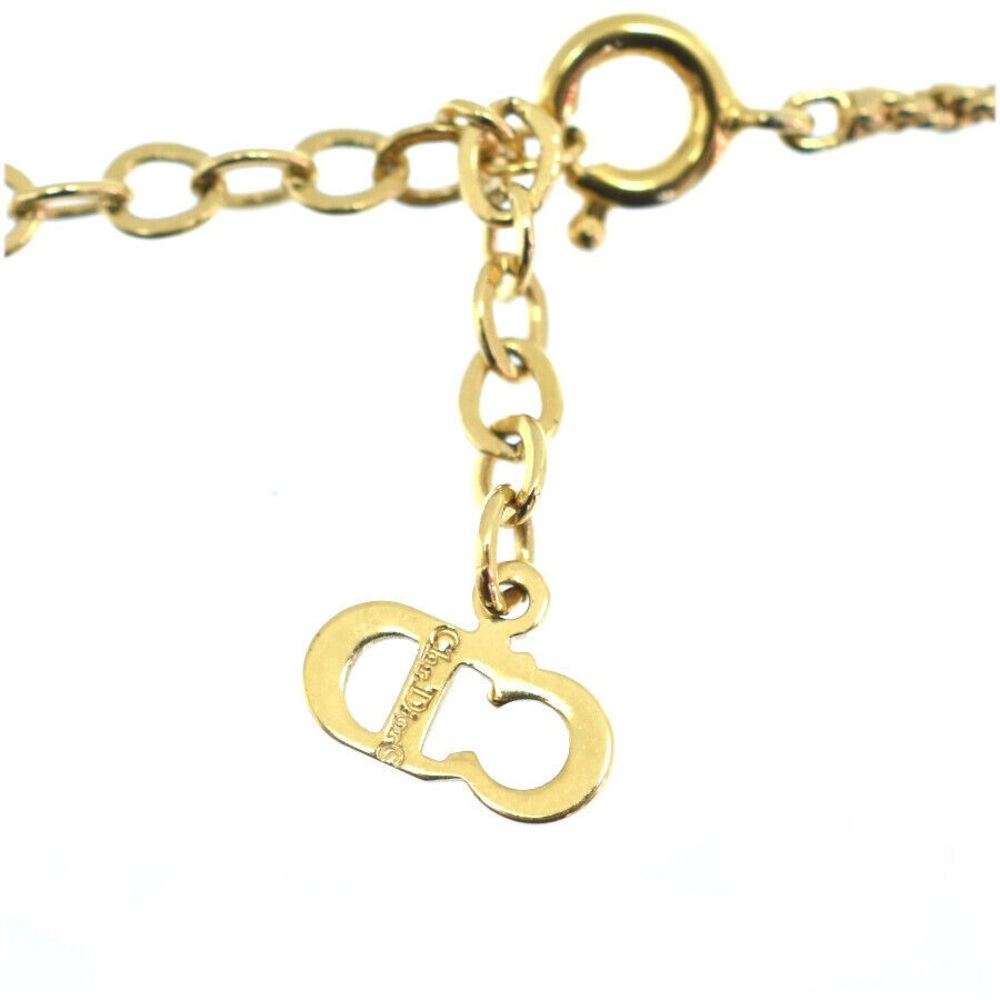 Authentic Christian Dior CD Crystal Logo Necklace - Picture 5 of 6